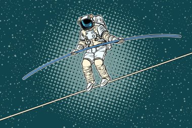 Astronot ip cambazı, bir araştırmacı bilim riskleri