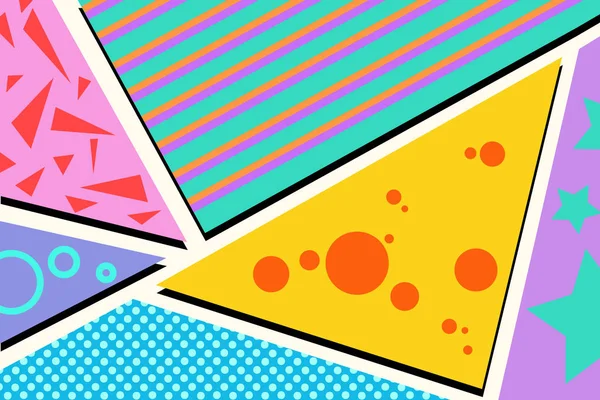 Geometrischer Pop-Art Hintergrund — Stockvektor