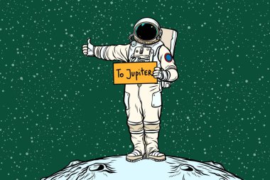 Astronot hitch Jüpiter'rides