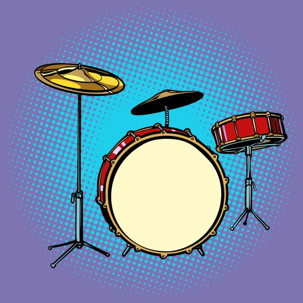 Drum set müzik aleti — Stok Vektör