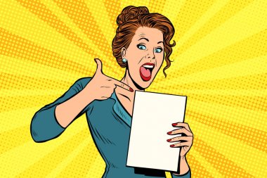 Pop art kadın noktaları boş bir şablon için