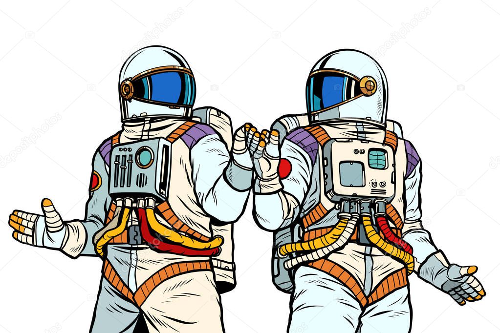 Two astronaut friends