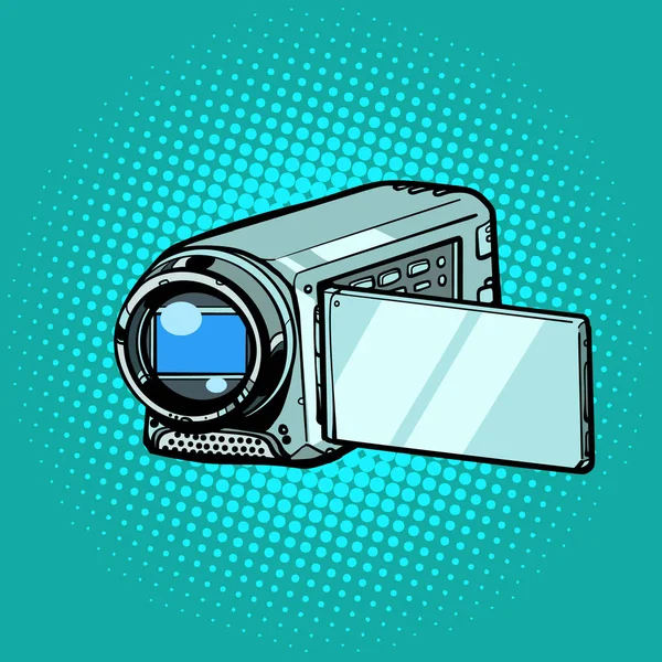 Portable hand-held video camera — Stock Vector