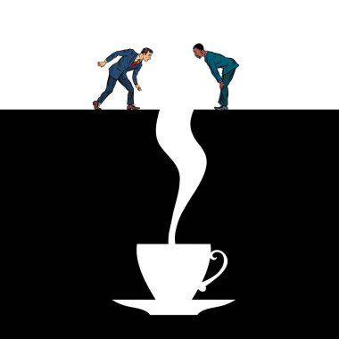 Men and a cup of coffee