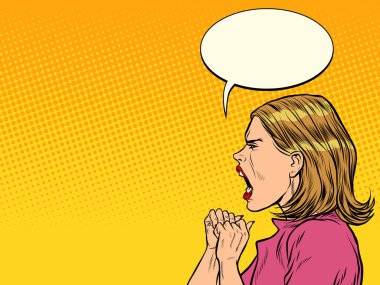 öfkeli kadın çığlığı