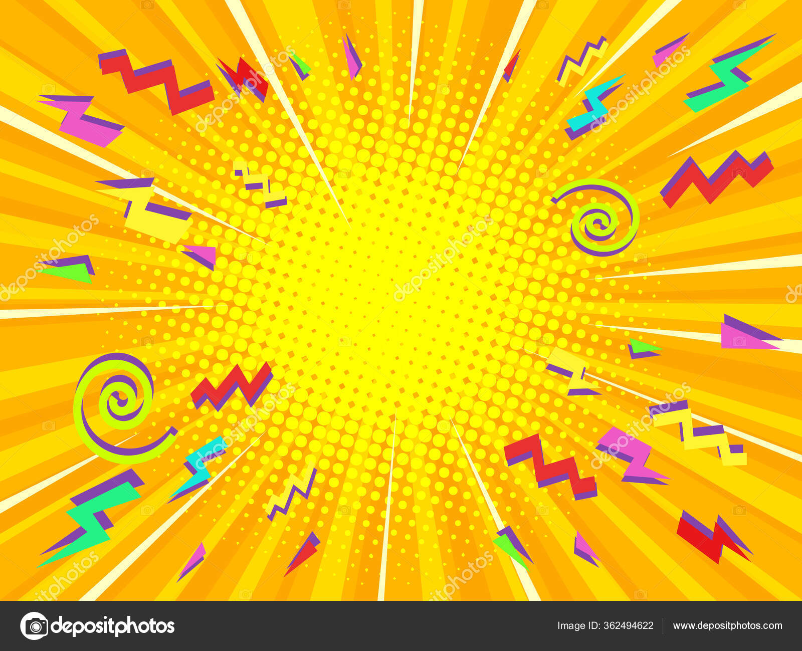 Yellow pop art background Stock Vector Image by ©studiostoks #362494622
