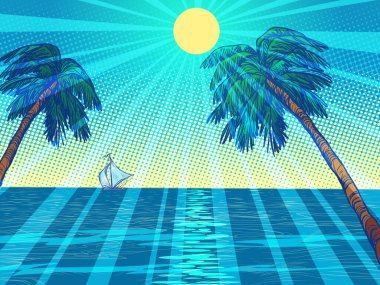 Sun Beach tatil köyü palmiye ağaçları