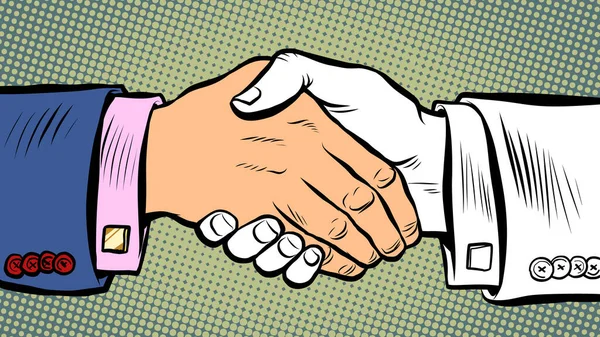 Handshake deal business agreement — Stock Vector