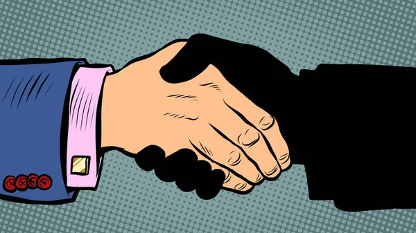 Umowa handlowa dotycząca transakcji uścisku dłoni — Wektor stockowy