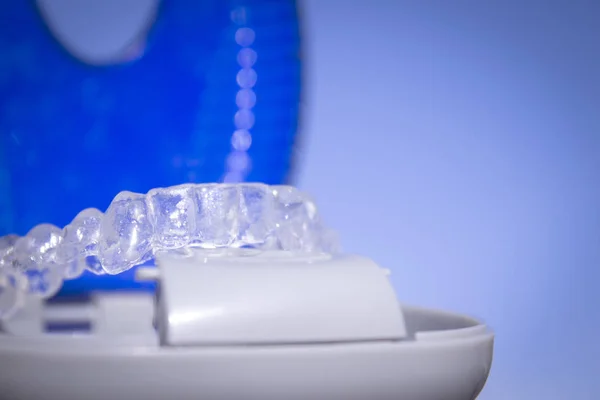 Invisible dental orthodontics in protective case
