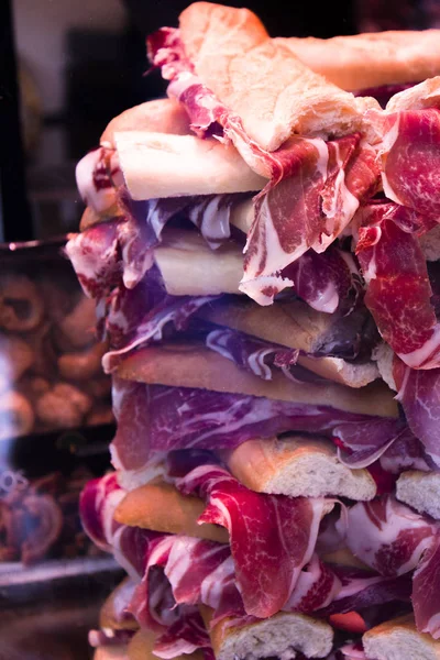 Panini al prosciutto di maiale iberico — Foto Stock