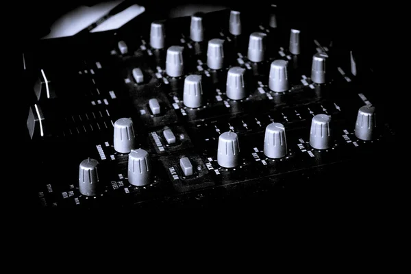 Pulsanti mixer audio dj — Foto Stock