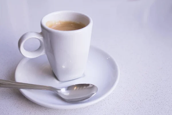 Taza blanca de café — Foto de Stock