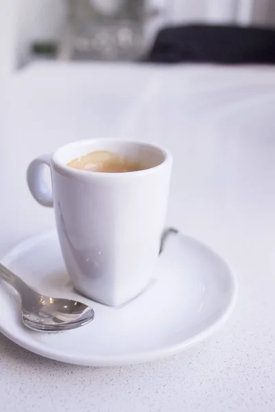 Taza blanca de café — Foto de Stock