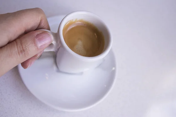 Taza blanca de café — Foto de Stock