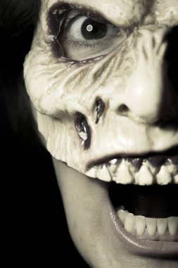 Zombi kadın ölü yaşam maskesi