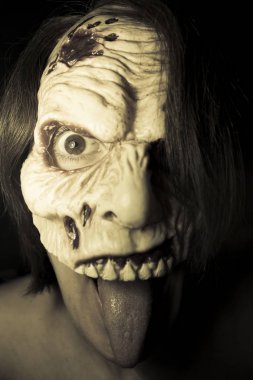 Zombi kadın ölü yaşam maskesi