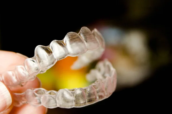 Orthodontie Invisible Pour Aligner Les Dents — Photo