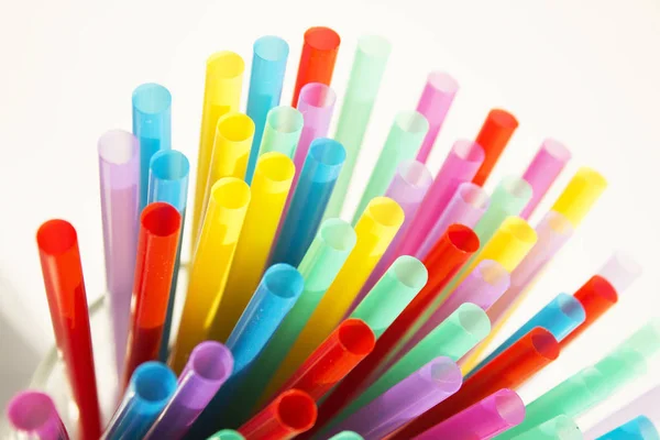 Colored drinking straws — Stock Photo, Image