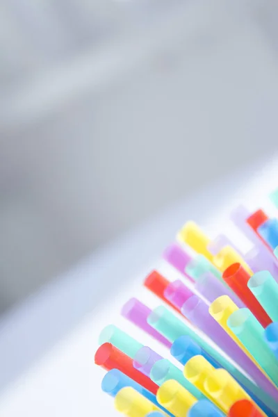 Colored drinking straws — Stock Photo, Image