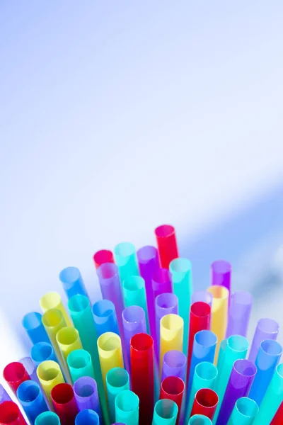 Colored drinking straws — Stock Photo, Image