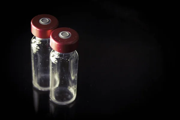 Vaccine vials against virus. Coronavirus Vaccine Study