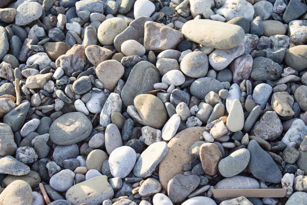 Ιστορικό Από Πέτρες Στην Παραλία Όχι Άνθρωποι — Φωτογραφία Αρχείου