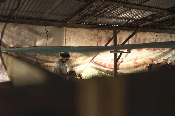 Yerel Kelantanese batik kumaş boyama