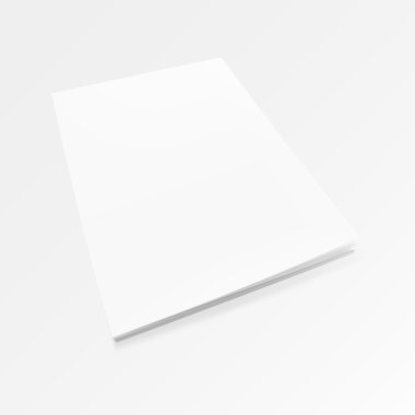 Dergi, kitap, broşür veya broşür şablonu boş kapak