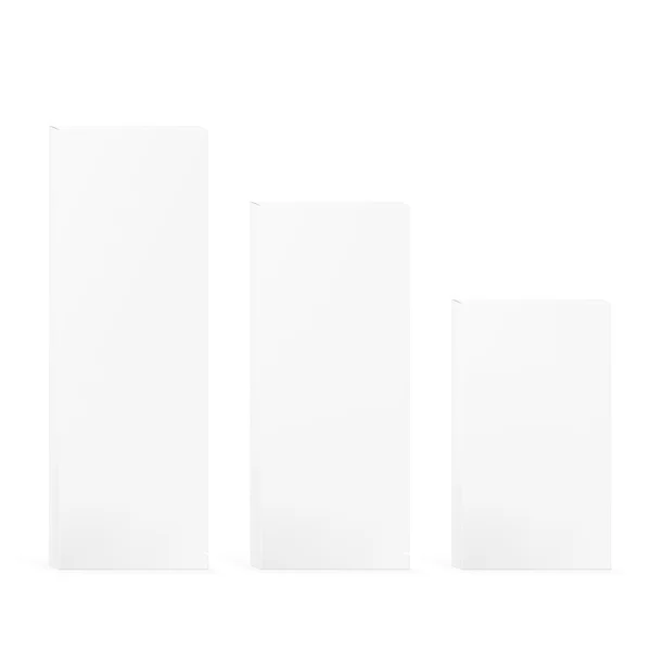 Boîtes vierges de différentes tailles isolées — Image vectorielle
