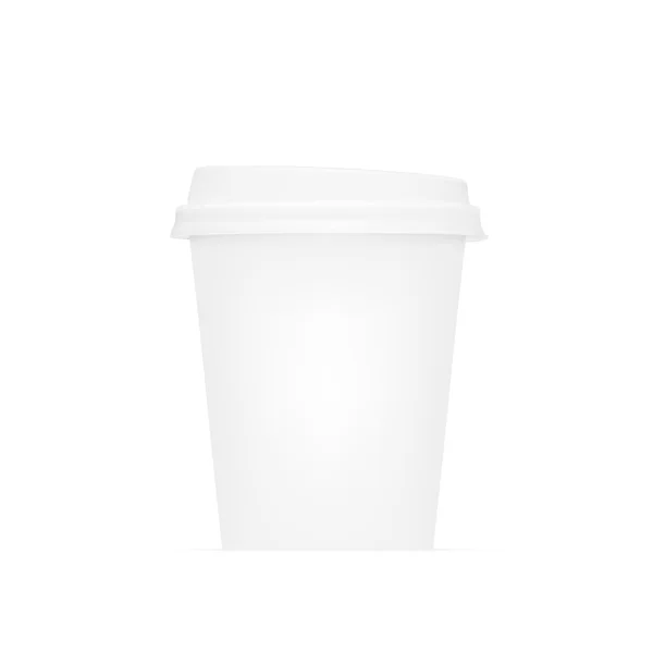 Weiße Papier Kaffeetasse Vorlage — Stockvektor