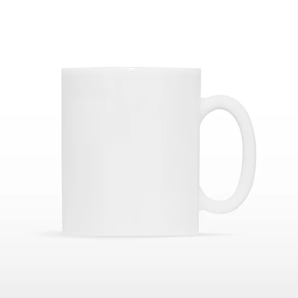 孤立的空陶瓷白杯 — 图库矢量图片