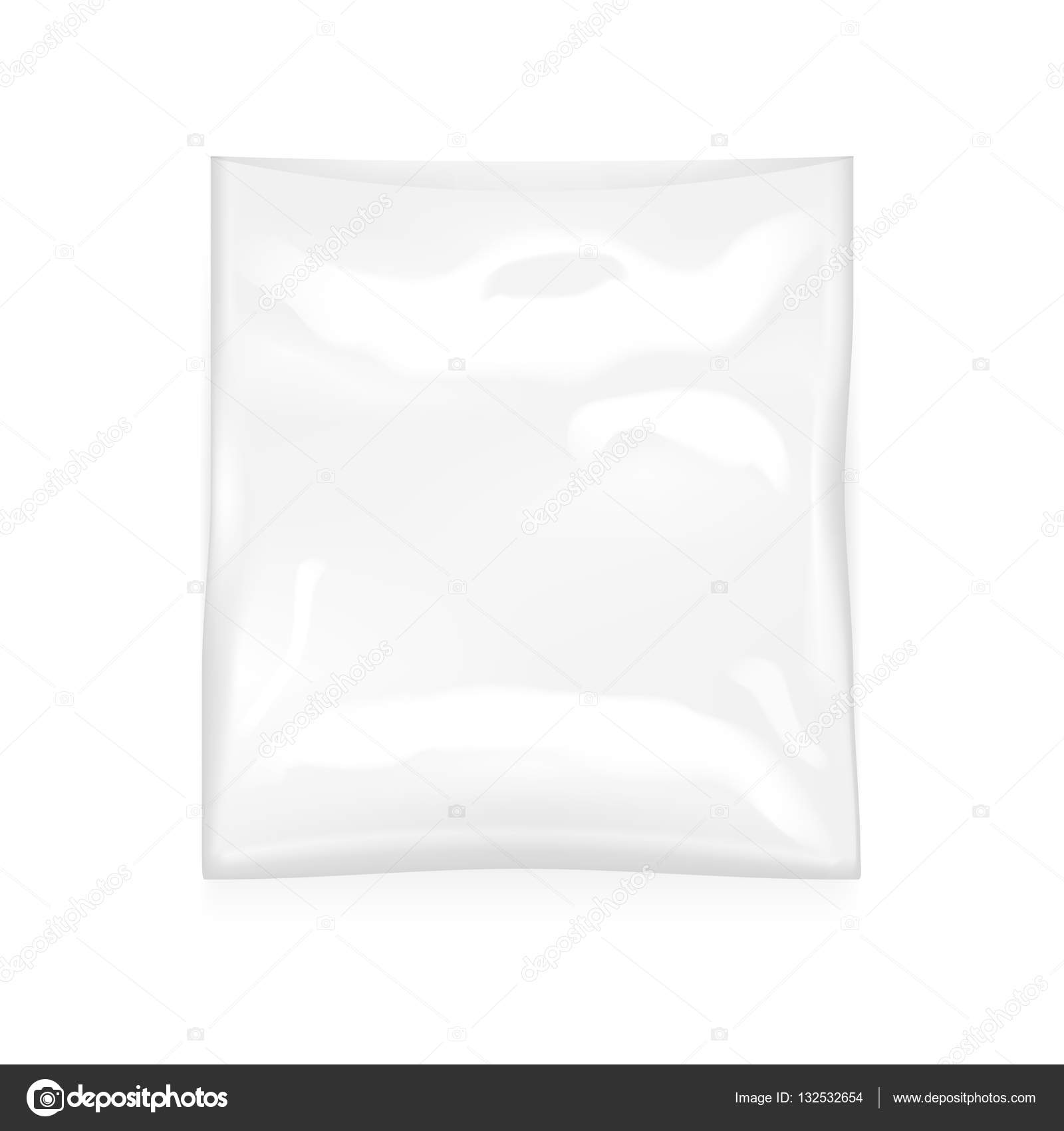Open White Blank Plastic Bag Stock Vector by ©prahprah 132532654
