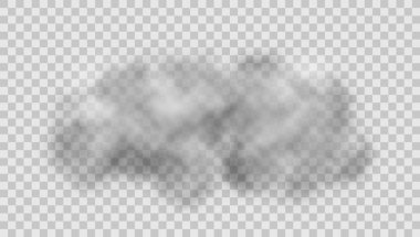 Saydam arka plan üzerinde gerçekçi bulut