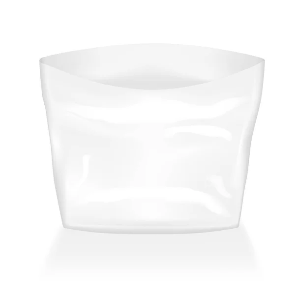 Bolsa de plástico en blanco abierto — Vector de stock