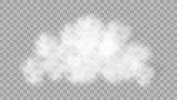 Realistische wolk op transparante achtergrond — Stockvector