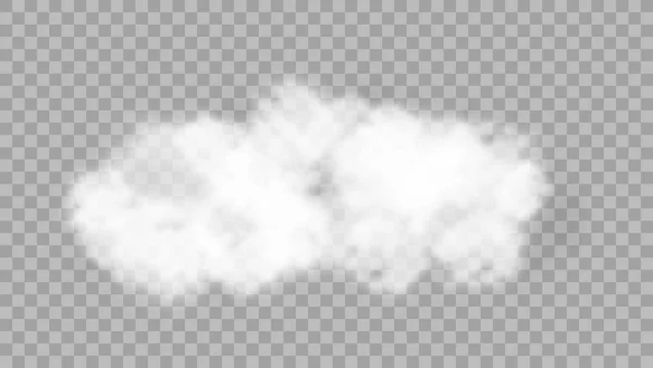 Realistic Cloud On Transparent Background — Stock Vector