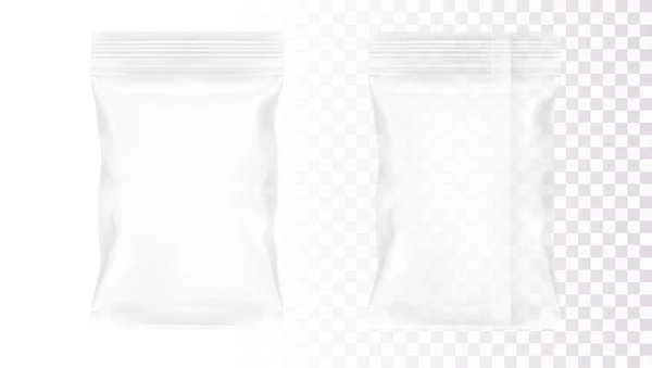 Şeffaf boş beyaz gıda ambalaj