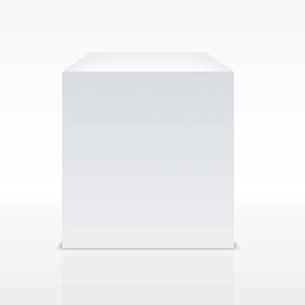 Ρεαλιστική λευκός κύβος — Διανυσματικό Αρχείο