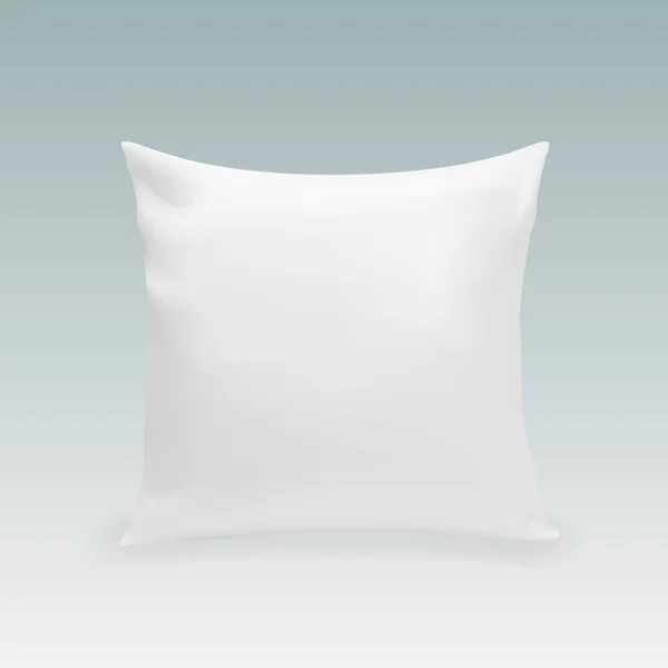 空白的白色方形枕头 — 图库矢量图片