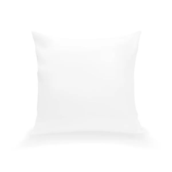 Almohada cuadrada blanca en blanco — Vector de stock