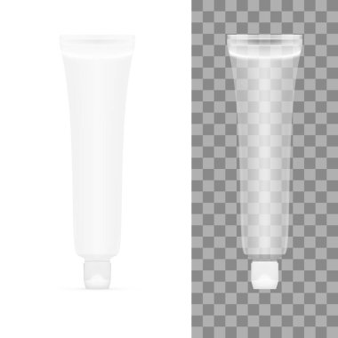 Beyaz arka plan üzerinde izole diş macunu tüpü