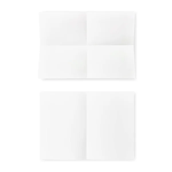 Note de feuille de papier plié avec ombre transparente — Image vectorielle