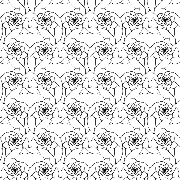 Simple Black and White Seamless Geometric Line Pattern — стоковый вектор