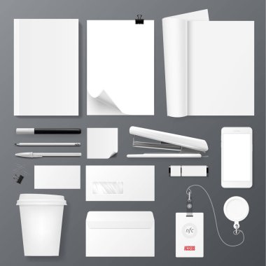 Office Kurumsal Kimlik şablon kümesi. Marka için tasarım