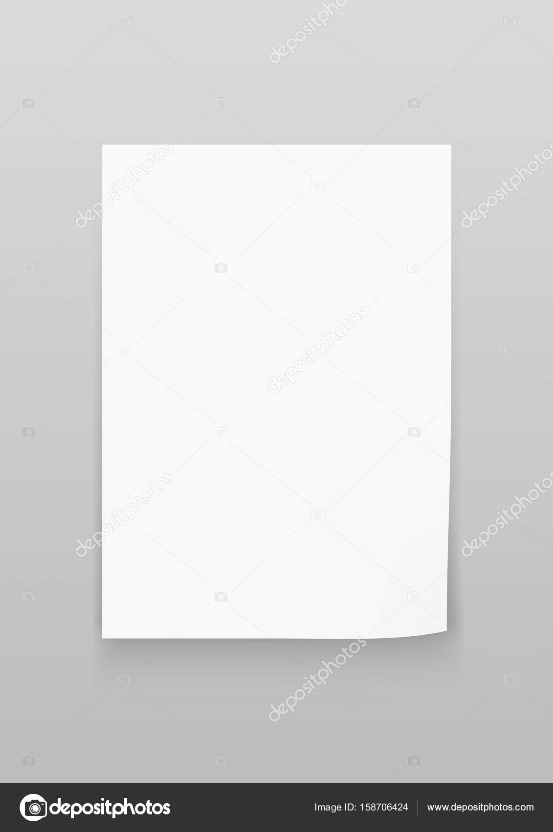 Feuille blanche de papier Format A4 Vecteur par ©prahprah 158706424