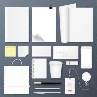 Office Kurumsal Kimlik şablon kümesi. Marka için tasarım