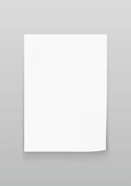 Folha branca de papel A4 tamanho —  Vetores de Stock