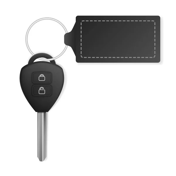 Realistisch auto sleutel met knoppen voor Alarm systeem — Stockvector