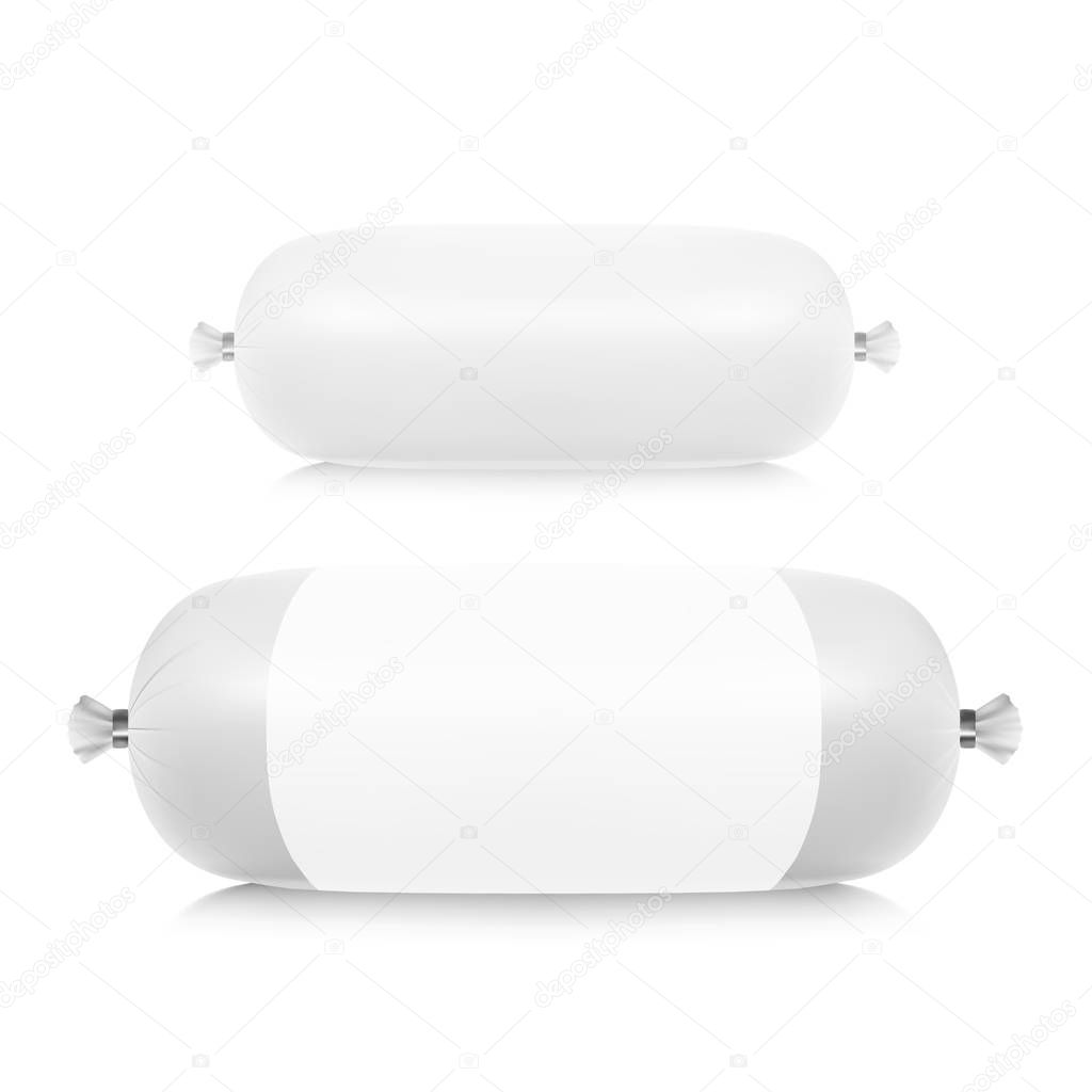 White Polyethylene Packaging For Sausage Or Other Food